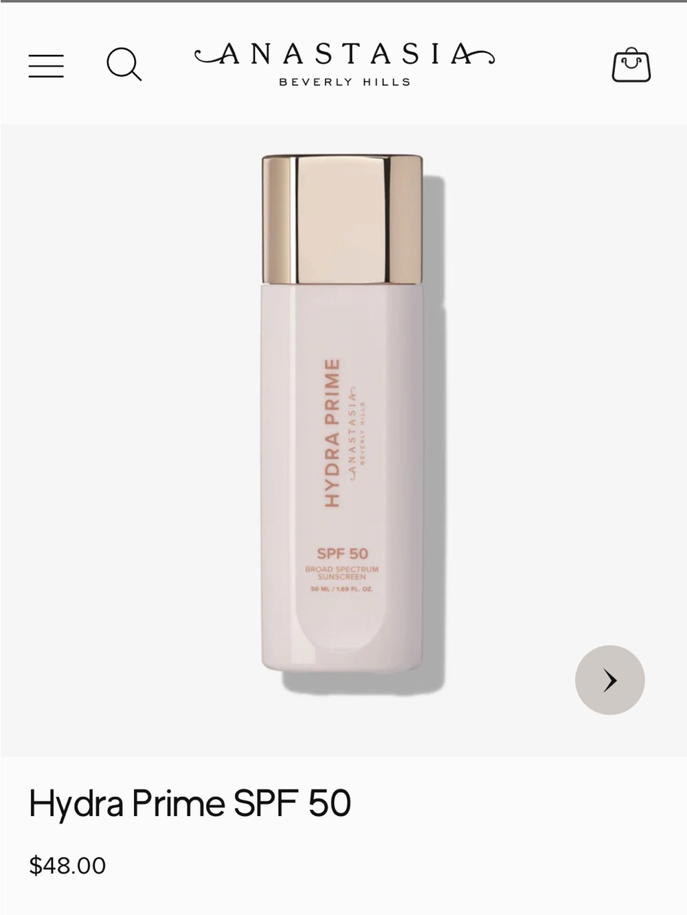 NIB ABH HydraPrime SPF 50 (BRAND NEW, NEVER OPENED, USED, SWATCHED)